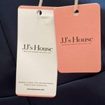 JJ's House J.J’s House| Navy Sheath V-Neck Knee-Length Satin Dress with crystal brooch NWT Photo 6