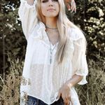 POL ▪️ Gorgeous Semi Sheer Lace Embroidered Blouse Photo 0