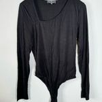 Lulus Lulu’s Black Long Sleeve Asymmetrical Bodysuit Size Xlarge Photo 3