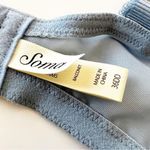 Soma  Balconet Bra Size 36DD Blue Dark Blue Embroidery Underwire Feminine Spring Photo 2