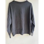 Adidas  Ryv Crewneck Sweatshirt Black Logo Pullover Athleisure Top Striped Small Photo 6