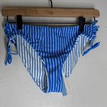 Cupshe  Medium Blue White Stripe Tie‎ Side Bikini Bottom CP9003 Photo 0