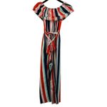 Nasty Gal Bardot Striped Wide Leg Off Shoulder Jumpsuit Size 2 New Photo 3