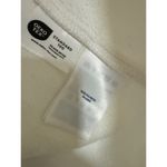 Lands' End Solid White Quarter Zip Fleece Pullover Size Medium Photo 5