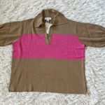 Free Assembly Women's Rugby Polo Sweater size Large Pink Photo 3
