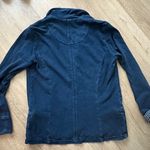 Splendid Indigo Dye French Terry Blazer Blue 100% Cotton Size L Photo 6