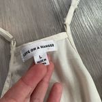 love on a hanger White Cotton Swiss Dot Lace Cami Tank Size L Boho Photo 1