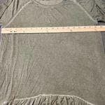 Dantelle  Women Blouse Green XL Oil Dye Ruffle Hem Stretch Top Short Sleeve Photo 6