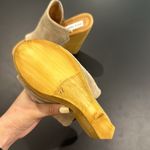 Steve Madden  Bonelli Beige Bamboo Heel Wedges 37 Size 7 Photo 7