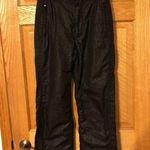 VTG 80’s Emmegi Black Printed Ski Snow Pant Sz. XS Zip Pockets Cozy Warm Photo 0