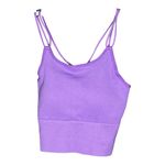Halara NWT Seamless Flow Crop Top Cami XXS Purple Ribbed Yoga Athletic Fitness Photo 1