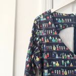 Dolly and Dotty Unique Vintage Billie Navy Blue Science Lab Midi Flared Dress 10 Photo 4