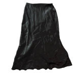 NWT Tiana B. Women's Black‎ Satin Midi Skirt Size Small Black Photo 4