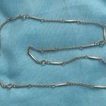 Vintage gold with clear crystals chain. 18 in long. Beautiful necklace. Photo 1