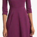 Boden Irene Fit & Flare 3/4 Sleeve Cotton Dress in Purple Size US 2R Purple Photo 0