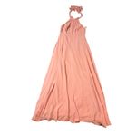 After Six NWT Size 10 Rose Pink Chiffon Backless Halter Evening Gown Maxi Dress Photo 2