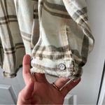 We The Free  Flannel Shirt Women XS White Plaid Button Up Long Sleeve Boho Photo 2
