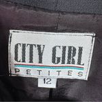 Vintage City Girl Petites 80s Rainbow Fringe Crop Blazer Jacket Black 12 Medium Size undefined Photo 9