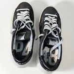 P448  John Sneaker Blitz Shoes Womens Size 8.5 / 39 Sparkle Glitter Black Leather Photo 4