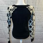 Vera Wang PRINCESS Crewneck Sweater Black & White-Small Photo 2