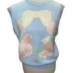 The Eagles Eye Vintage Light Blue Sleeveless Sweater Size Medium Photo 0
