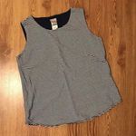  Zenergy knit Lined tank top Blue white stripes Chicos Sz 1 = M (8) Cotton Photo 0