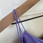 Helmut Lang NWT  Pleated Stretch-Silk Satin Camisole Tank Top in Purple Photo 5