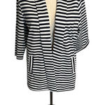 Christopher & Banks woman’s outer wear Black and White Open Front Blazer Size 1X Photo 0