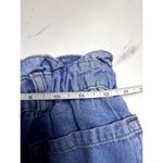ZARA Paper Bag Denim Baggy Pants High Waist Acid Wash Elastic Waist Band Photo 7