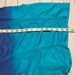 Be inspired Womens yoga Athletic Sleeveless tank Top Purple Aqua Tye Dye ombre M Photo 9