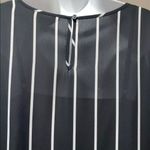 Belle Sky BELLE & SKY Black White Striped Shift Dress Photo 4