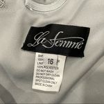 La Femme 29619 Silver One Sleeve Ruched Gown 16 Photo 4