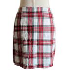 Blue Rain Francesca's  Amelia Plaid Wrap Mini Skirt Photo 8
