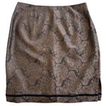 Ann Taylor Black and Gold Brocade Pencil Skirt Photo 0