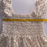 Pink Lily Floral‎ Smocked White Top Photo 7