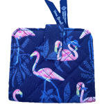 Vera Bradley NWOT  RFID Flamingo Party Pink Navy Blue 2-fold Wallet Photo 0