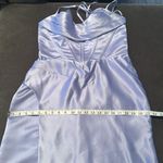Women’s Purple Full Length Prom Party Dress Criss Cross Straps Leg Slit Size 12 Photo 10