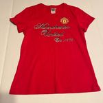 Manchester United EST. 1878 women's XL‎ red soccer sports t Photo 0