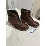 Sonoma Woman’s Lifestyle Smedinbrown Combat Boots 8m Brown Lace Up Photo 1