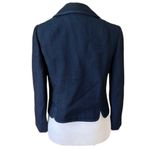 Vintage Lord and Taylor Navy and Black Striped Cropped Jacket Size Small Blue Photo 1