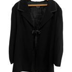 Vintage Virtue Black Tie Front Blazer Jacket Career Professional Chic size 10 Photo 0