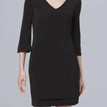 White House | Black Market NWT WHBM Ultimate Reversible Floral/Solid V-Neck Shift Dress Size XXS Photo 2