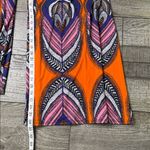 Coco Bianco Boho Palazzo Pants Psychedelic Mod Hippie Wide Leg High Stretch Knit Blue Photo 2