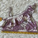 Nordstrom Girls purple Mist floral ruffles one shoulder 2pc. bikini set size 16 Photo 3