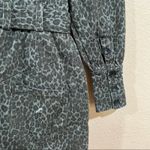 Marissa Webb Collective mera green leopard distressed denim dress Size 2 Photo 4