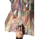 Gemma 100% Silk Dress Oversized XS Drawstring Waist Colorful‎ Short Slv #Q9 Photo 11