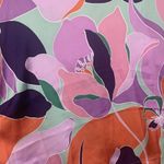 Mittoshop womens large crop button up shirt short sleeve floral multicolor brigh Photo 8