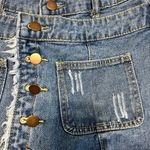 Distressed Frayed Denim Skorts in small Photo 2