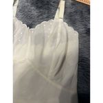 VINTAGE Full‎ Slip Dress 1950's Candie Barbizon Tafredda Ivory Size 12 EUC Photo 4
