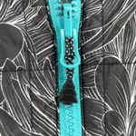 Aqua Black Reversible Light Jacket White Floral Blue Picture Organic Loys Size M Size M Photo 9